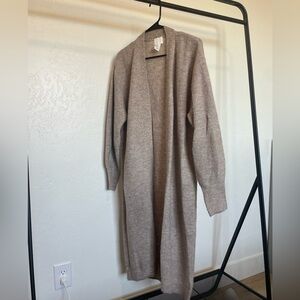 H&M Taupe Longline Cardigan